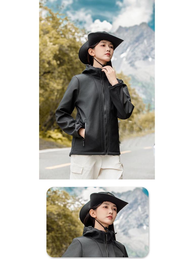 Windproof Jackets: Men's & Women's Hooded Softshell for Mountaineering & Outdoors.