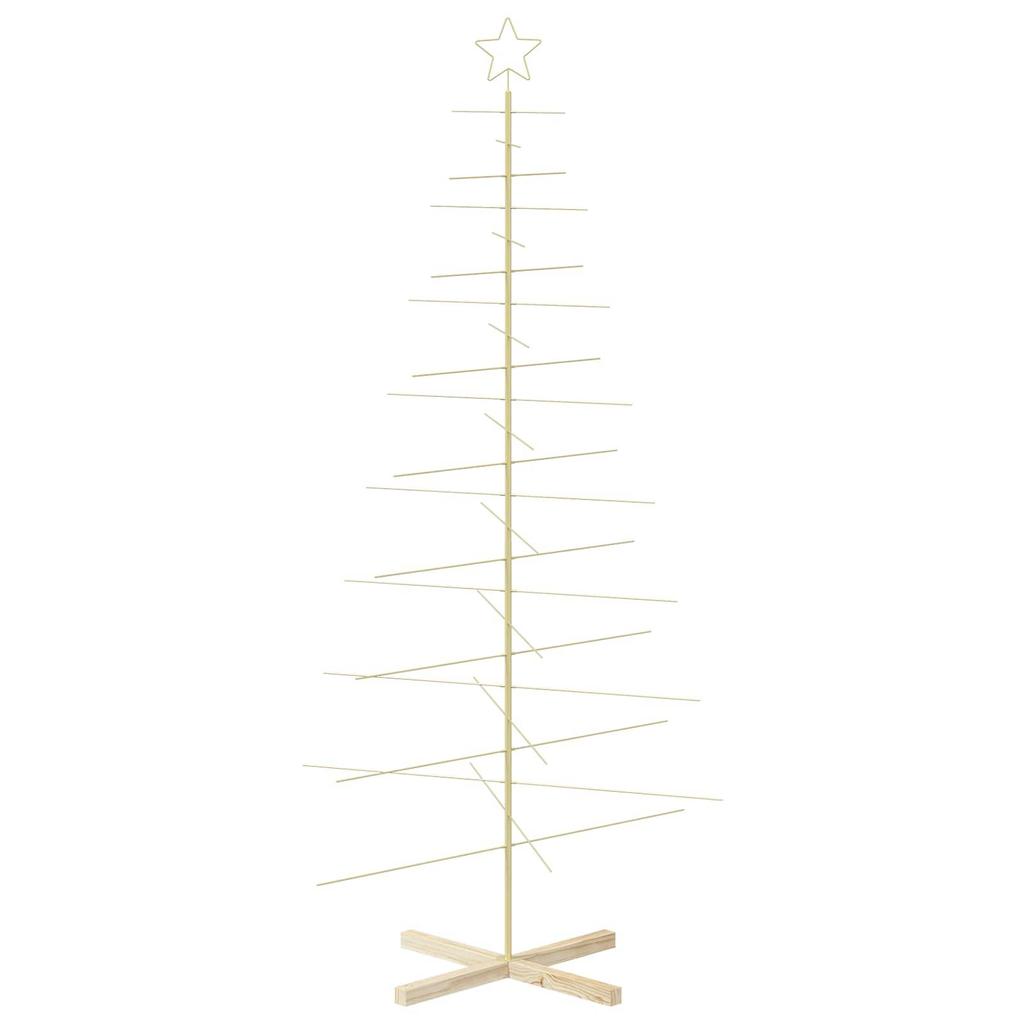 Metal Christmas Tree with Stand KUOPIO 210 cm Steel Gold