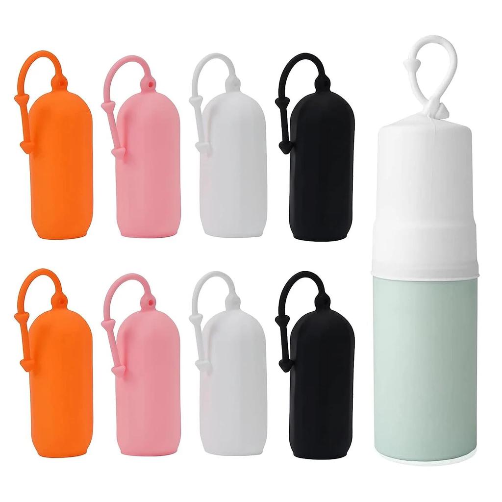 INOVERA (LABEL) 8 Pieces Travel Bottle Covers - Leak Proof Bottles Sleeves - Reusable Elastic Cover for Toiletry, Shampoo & Lotion Containers (Mult