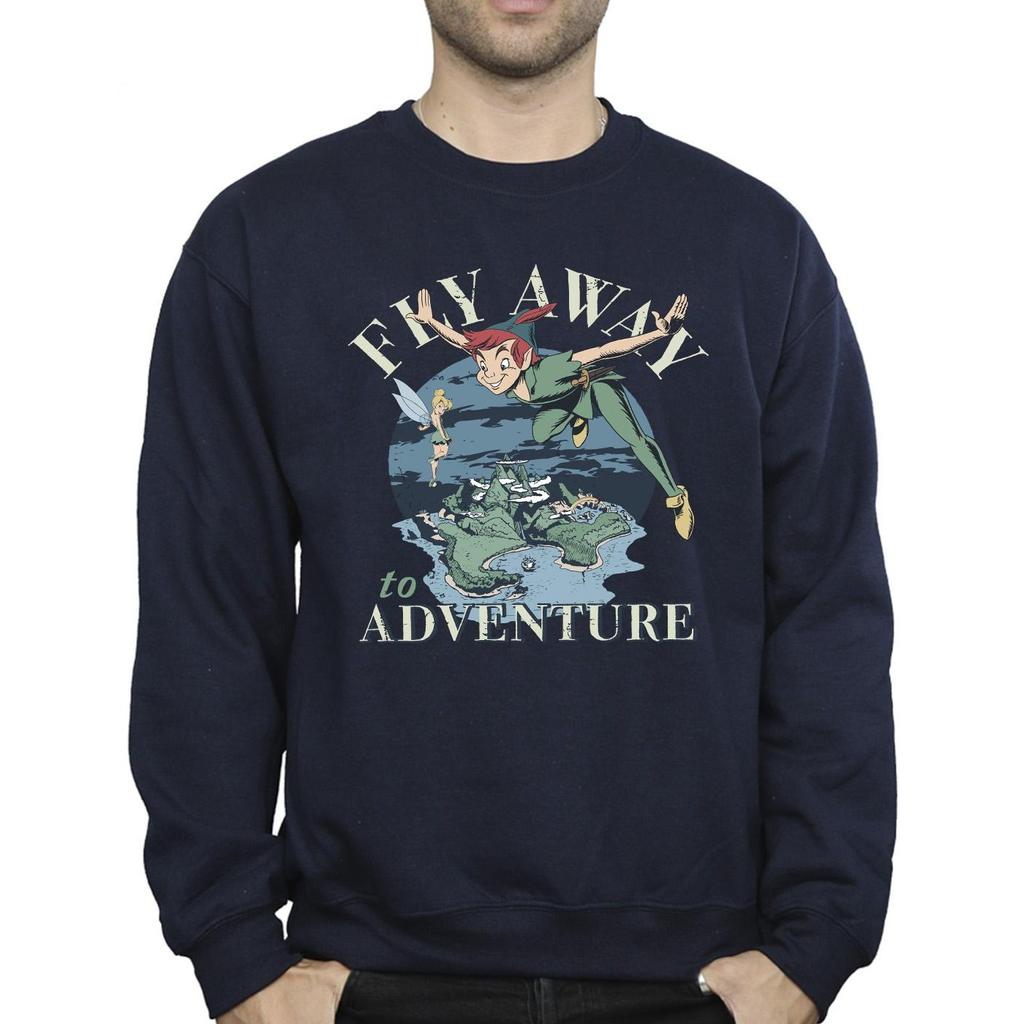 Disney Mens Peter Pan Fly Away To Adventure Sweatshirt