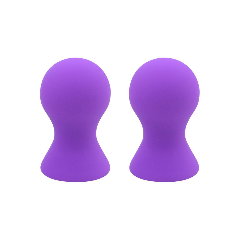 Mini Cute Silicone Nipple Suckers Cupping Enhancer Correction Clitoris Pump Cups Metal Chain Nipple Clamps Sex SM Toys For Women