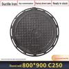 Square and Round Cast Iron Manhole Cover for Electric and Water Utilities