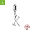 Personalized Fun Dachshund Letter Pendant Accessories S925 Sterling Silver Letter Diy Beads