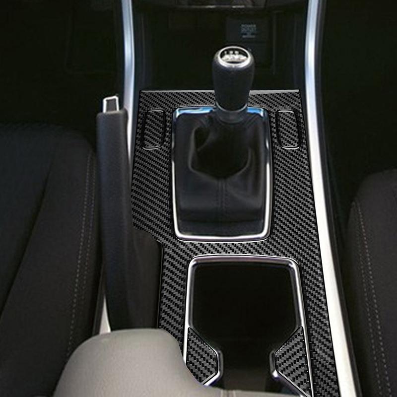Carbon Fiber Gear Shift Panel Cover for Honda Accord 13-17 Interior Console Trim Overlay Accent Car Styling Accessories