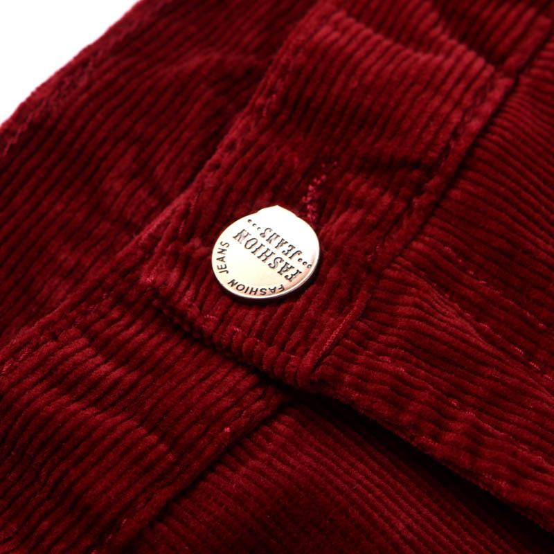 Męskie spodnie casualowe rozszerzane w dużym rozmiarze, spodnie sztruksowe