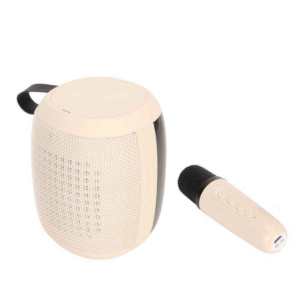 Mikrofon Głośnik Bluetooth Światło RGB Mini Maszyna do Karaoke z Pojedynczym Mikrofonem do Gospodarstwa Domowego