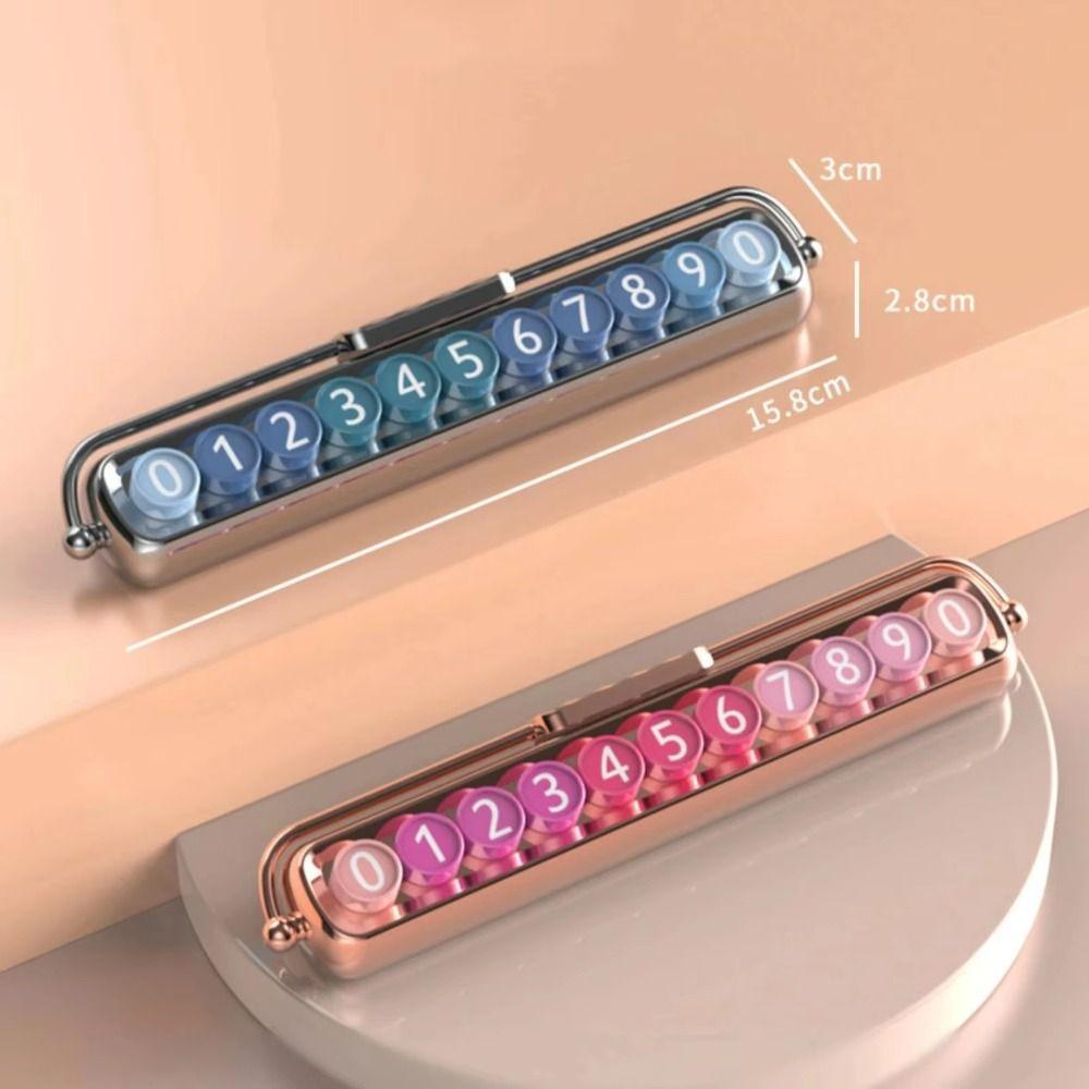 Auto Concealed Telephone Number Plate Gold Silver Black Car Interior Decor  Car Ornaments