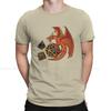 Funny The Dice Dragon  T-Shirts for Round Collar 100% Cotton T Shirt DnD Game Short Sleeve Tees Arrival Clothes