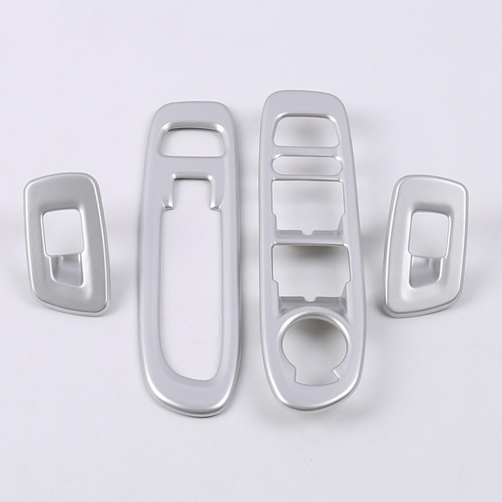 For Jeep Compass 2th 2017-2019 2020 ABS Matte Car Window Lift Switch Button Cover Trims LHD Door Armrest Panel Frame Accessories