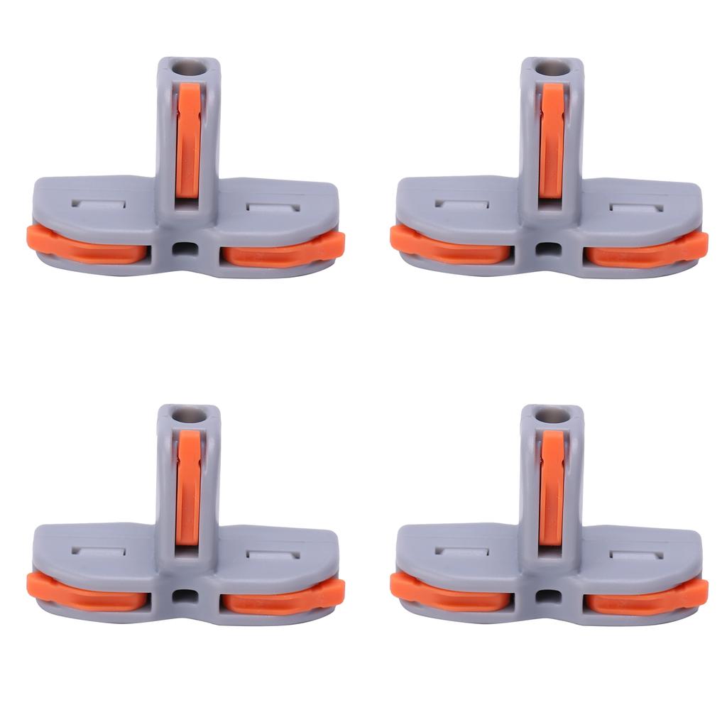 20Pcs Quick Terminal Block Wire Connector TShaped PushType Wiring Splitter SPLT1(Gray )