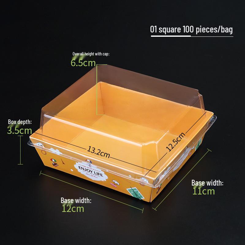 Rousong Xiaobei Pastry Box: Oil-Proof Takeout Container for Desserts, Snow Mei Niang, Puffs, and Cake Rolls.
