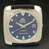 BRUKT ORIENT AUTOMATISK 46941 JAPAN HERRE DATO BLÅ FARGE SKIVE KLOKKE a432832-2 R113-a432832