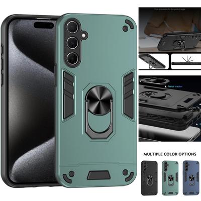 Armor Shockproof Case for Samsung Galaxy A56 A36 A26 A16 5G A06 A15 A25 A35 A55 A05S A14 A24 A54 A34 Protective Ring Stand Cover