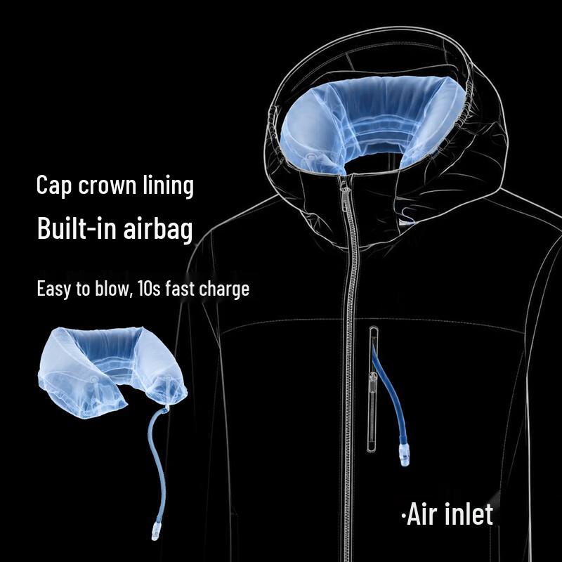 Navigare Men's Casual Inflatable Collar Long Sleeve Jacket