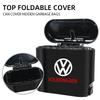 For VOLKSWAGEN VW Portable Car Trash Can Hanging Mini Garbage Storage Box For Volkswagen GOLF MK6 Polo Tiguan VW GTI CADDY PASSA