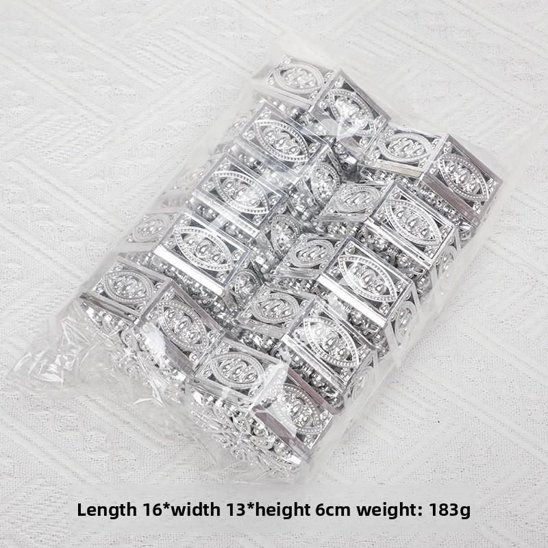 Golden Hexagonal Candy Box Wedding Storage Box Electroplated Wedding Candy Box Exquisite and Not Easily Deformed Party Gift Box