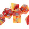 7pcs/set Colors Acrylic Polyhedral Dice Set D4 D6 D8 D10 D12 D20 7-Die Astrology Dice Props for DND Family Games Table Games