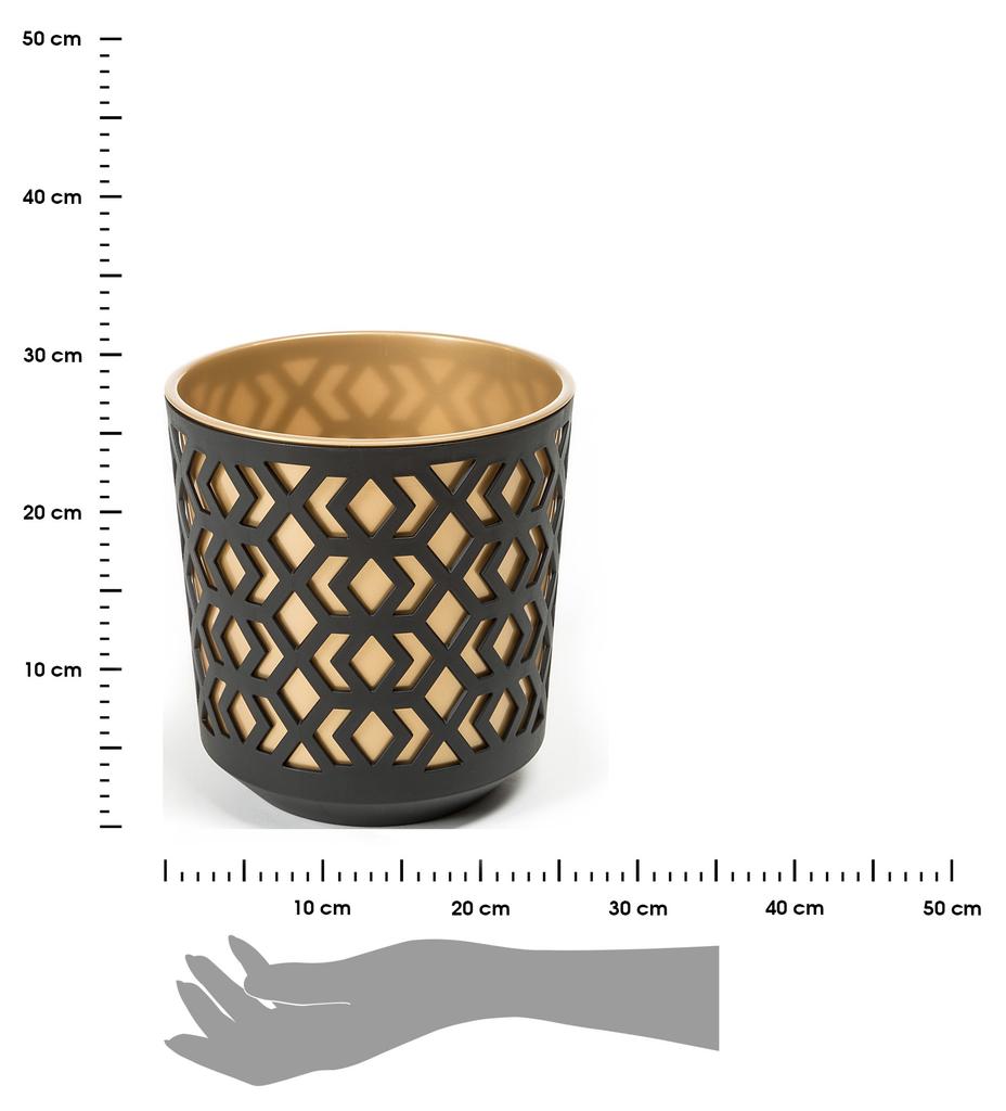 Donica Etnic Czarno-Złota 25Xh27 Cm
