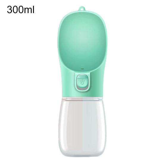 

300 мл/550 мл бутылка для домашних животных большой емкости с защитой от утечек с прозрачной поверхностью бутылка для воды для собак маленькая миска зелёный