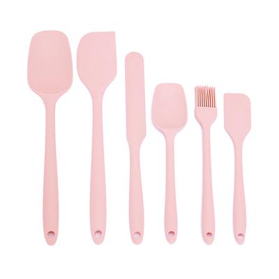 6pcs Food Grade Silicone Spatula Set Cream Mixing Spoon Cake Spatula Heat-Resistant For Cooking Mixing Baking Kitchen Tools