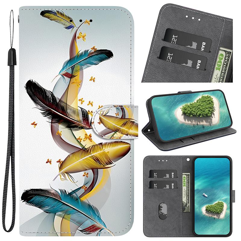 Stand Flip Wallet Case for Xiaomi Poco X6 X3 PRO X7 X6 5G X5 X4 PRO 5G X4 GT X3 NFC X3 GT Flip Painted Pattern Wallet Case