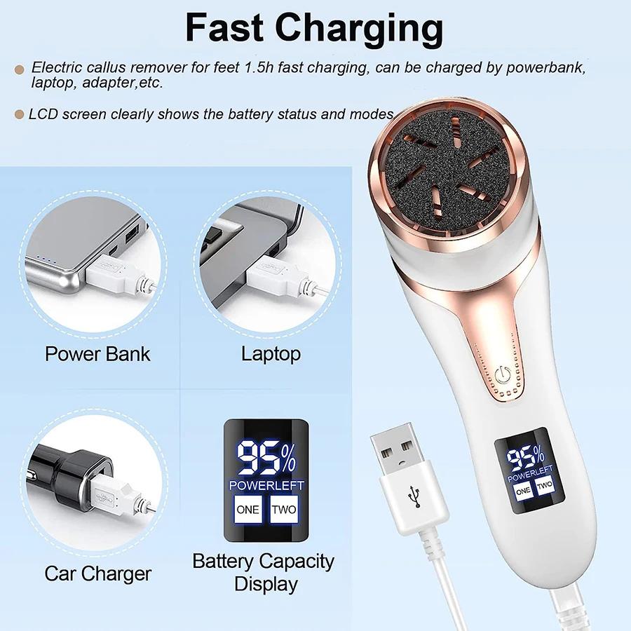 Electric Pedicure Tools Foot Care File Leg Heels Remove Hard Cracked Dead Skin Callus Remover Feet Foot Files Clean Care Machine