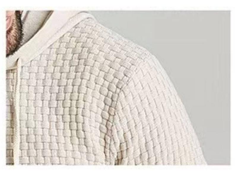 Men's European Size Jacquard Pullover Hoodie