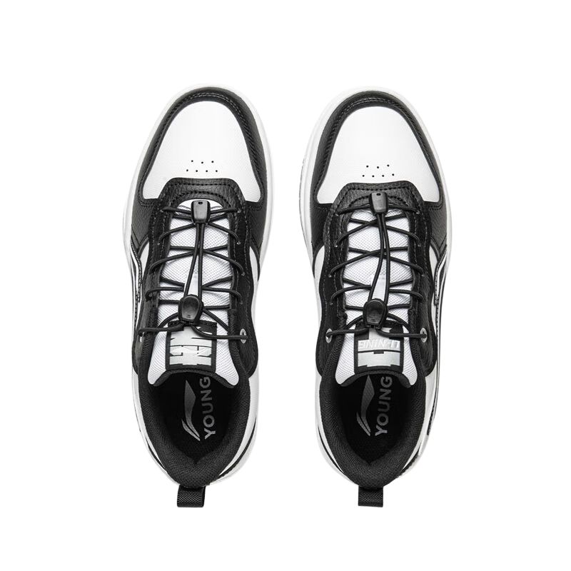 Li Ning Kids Sports Lifestyle Series Synthetic Leather Fashion Trend Non-Slip Wear-Resistant Low-Top Casual Shoes Men Casual Shoes YKCV020-13