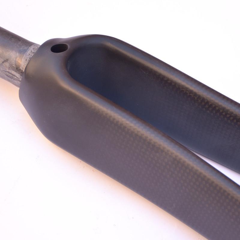 GRAY Carbon Fork 700c Bicycle Fork 28.6mm Racing Matt 3K 100MM Opening V Brake Front Fork for Road Bike,Fixed Gear Bike