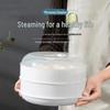Microwave Steamer & Heat Container - Versatile Utensil for Rice, Buns, and Veggies; Fridge-Safe with Drain Function.