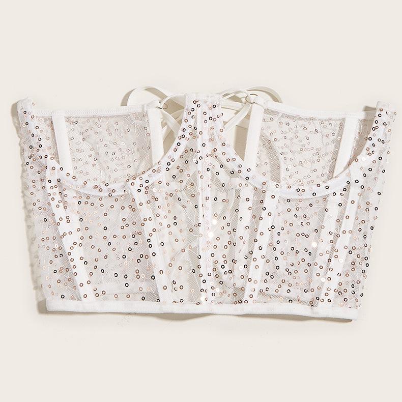 Strappy Commuter Outer Vest Beaded Waist Corset Corset Chest Steel Ring Fishbone Slimming Waistband