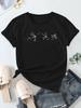 Camiseta Casual de Manga Corta para Mujer con Estampado Animal de Mariposa Libélula Cuello Redondo Ajuste Verano Casual Camisetas de Mujer Tela Suave
