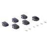 6Pcs Guitar String Locking Nut Split Type Bridge Lock Headless Electric Guitar Parts Accessories Black