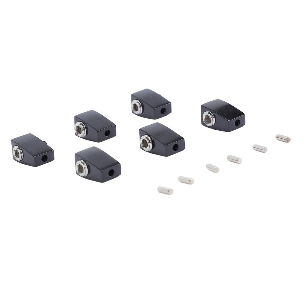 6Pcs Guitar String Locking Nut Split Type Bridge Lock Headless Electric Guitar Parts Accessories Black