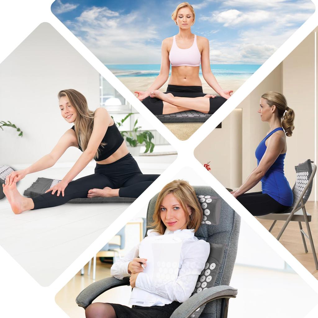 Non-Slip Massager Cushion acupressure Massage Yoga Mat Sets Spike Fitness Pilates Relieve Stress Back Pain Applicator kuznetsov