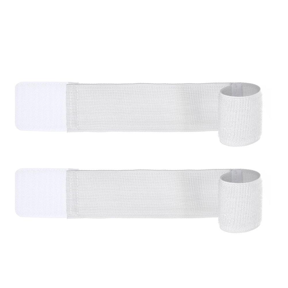 

1pair Lightweight Shin Guard Straps Anti Slip Shinguard Stays Portable Shin Pad Holders Sports білий