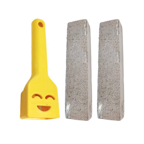 Pumice Stone Toilet Bowl Cleaner with Handle Efficiently Removes Hard Water Rings Calcium Buildup Pumice Stone Scrubber