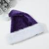 Gifts Long Christmas Santa Hat Faux Fur Trim Thickened Soft Fabric Christmas Hat Pom Pom Festive Santa Cap Christmas Parties