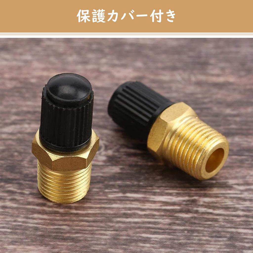 DELUXEFOX US Style Valve [4 Pieces] Tire Air Valve, Brass 1/4 NPT Tire Air