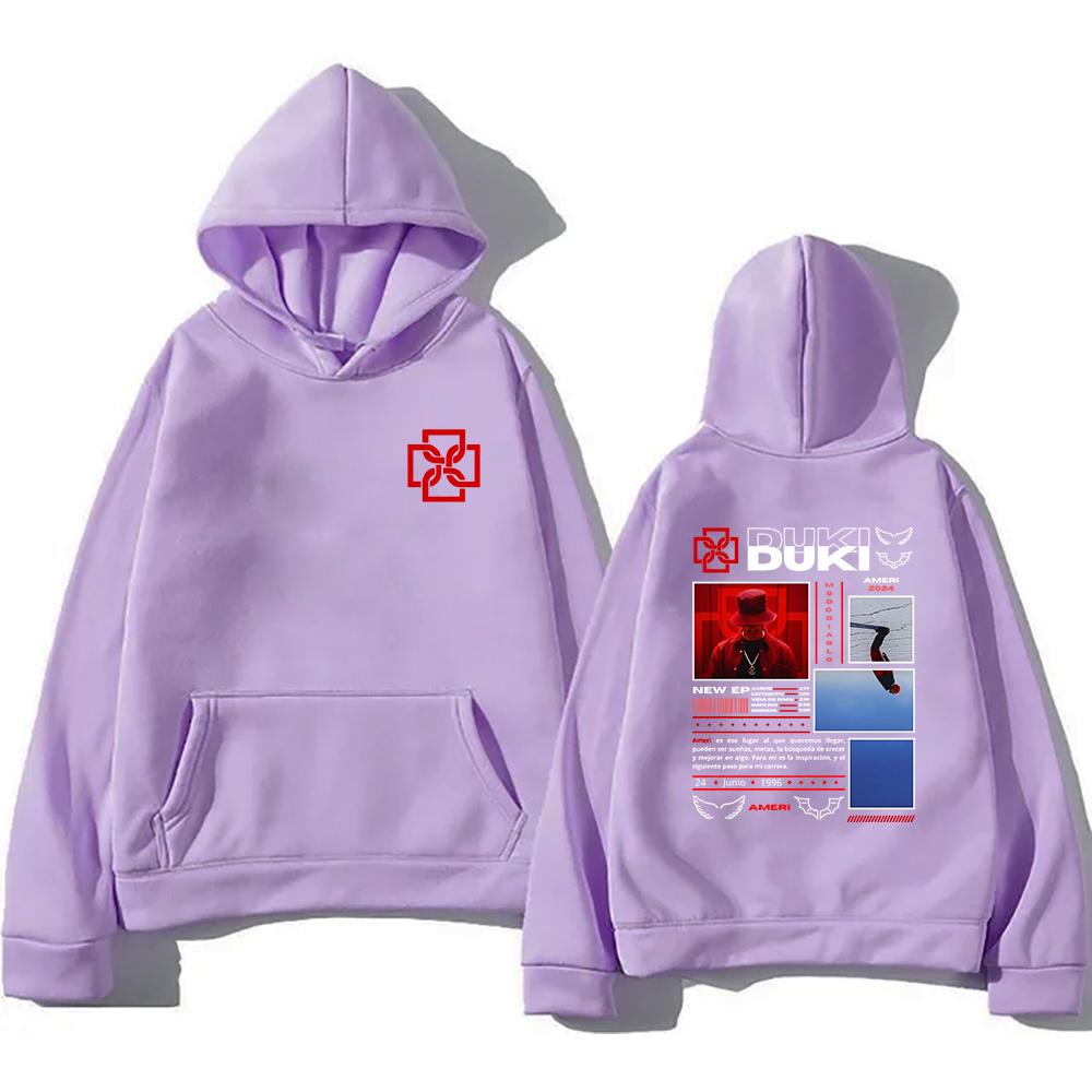 Duki Ameri World Tour Hoodie 2025 Men/women Hoodies Harajuku Unisex Winter Clothes Fleece Pullover Sweatshirt Vintage Fan Gifts