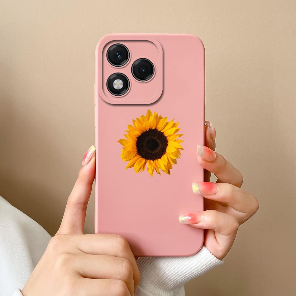 Case For Honor 400 Lite Candy Painted Flowers Phone Cover Soft Liquid Silicone Upgrade Camera Protection Shockproof Back Covers