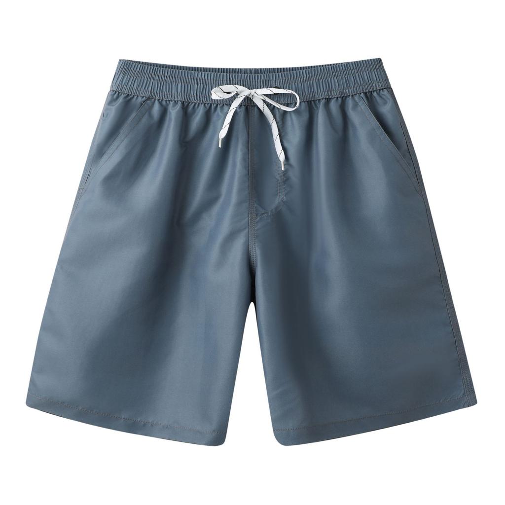 Beach Pants Men'S Quick-Drying Water Anti-Embarrassment Swimming Trunks Solid Color Large Size Loose Casual Sports Five-Point Men'S Shorts