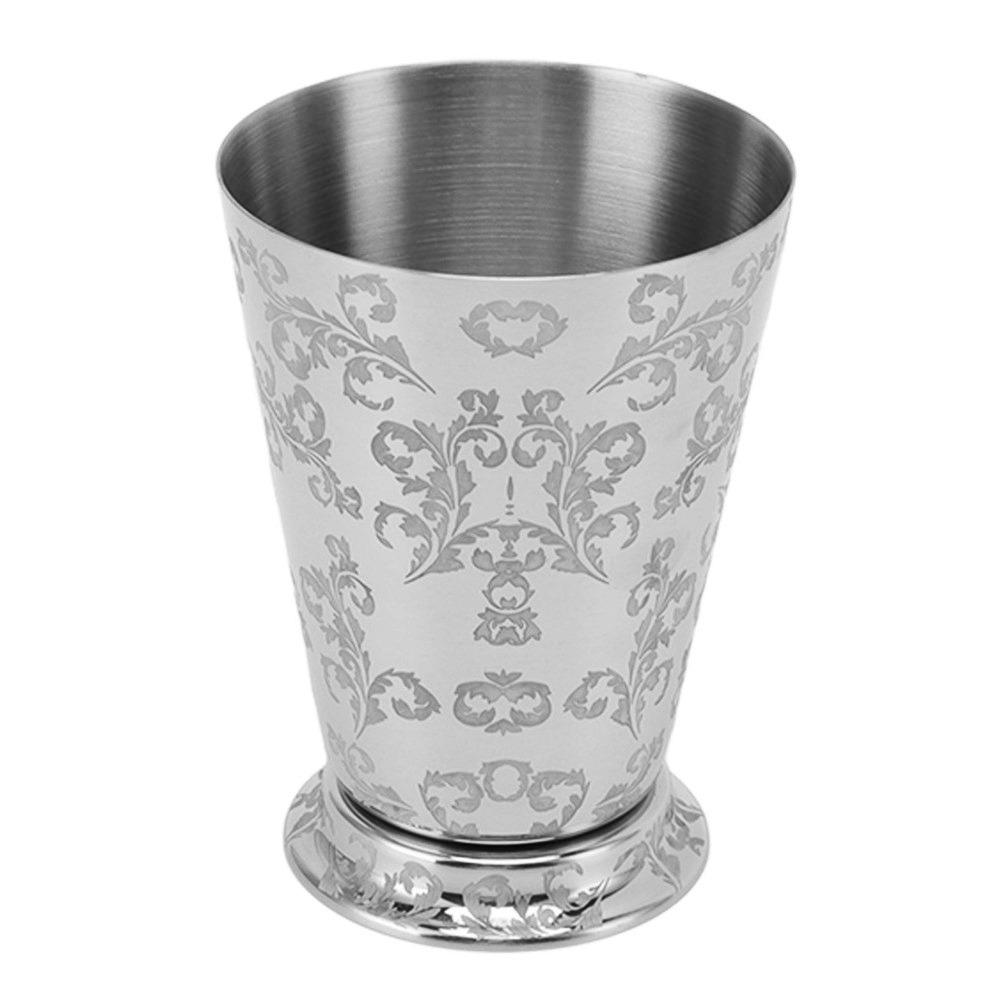 Leaf Texture Cocktail Drinking Cup Silver Mint Julep Cup Vintage Moscow Mule Mug Party Leaf