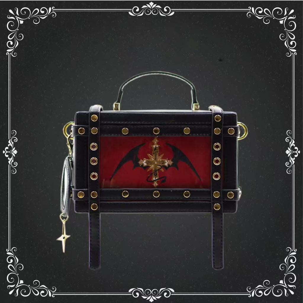 Niche Design New Style Girls' Dark Ita Bag Believer Hard Box Goth Lolita Shoulder Bag Comic Exhibition Y2K Crossbody Bag