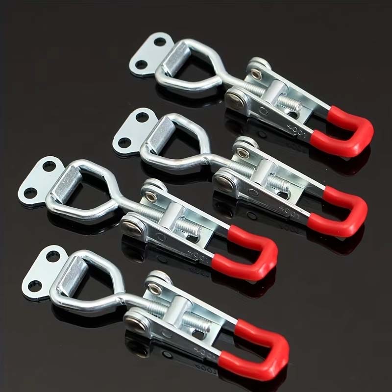 4pcs Heavy Duty Iron Adjustable Strap Latch Latch Latch Latch Latch Clamp Bolt Type Quick Clamp Accessories Horizontal Clamp