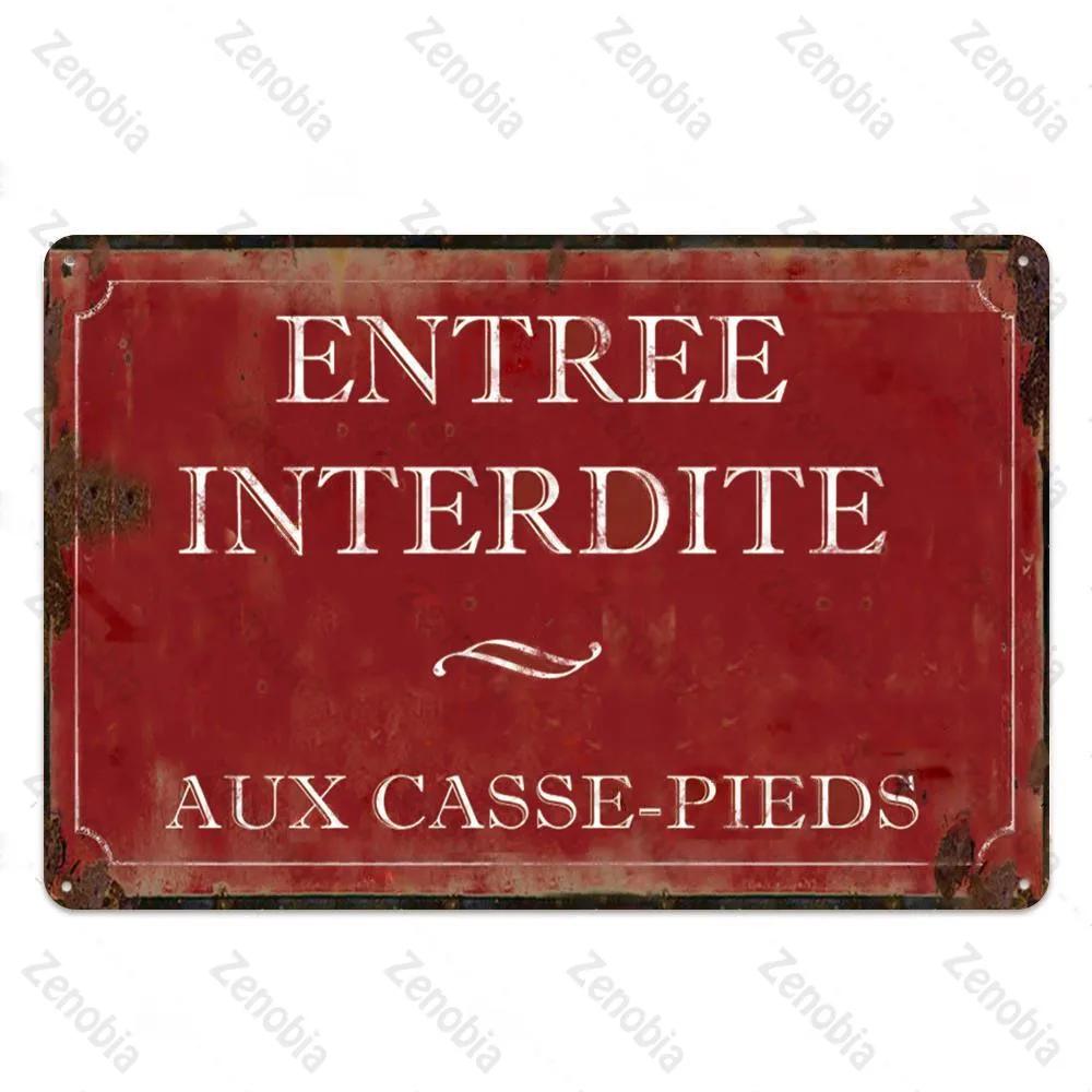 Place Des Aperos Plaque Metall Vintage Französisch Retro Metall Zinn Zeichen Bar Pub Club Wand Dekor Eisen Malerei Dekorative platte