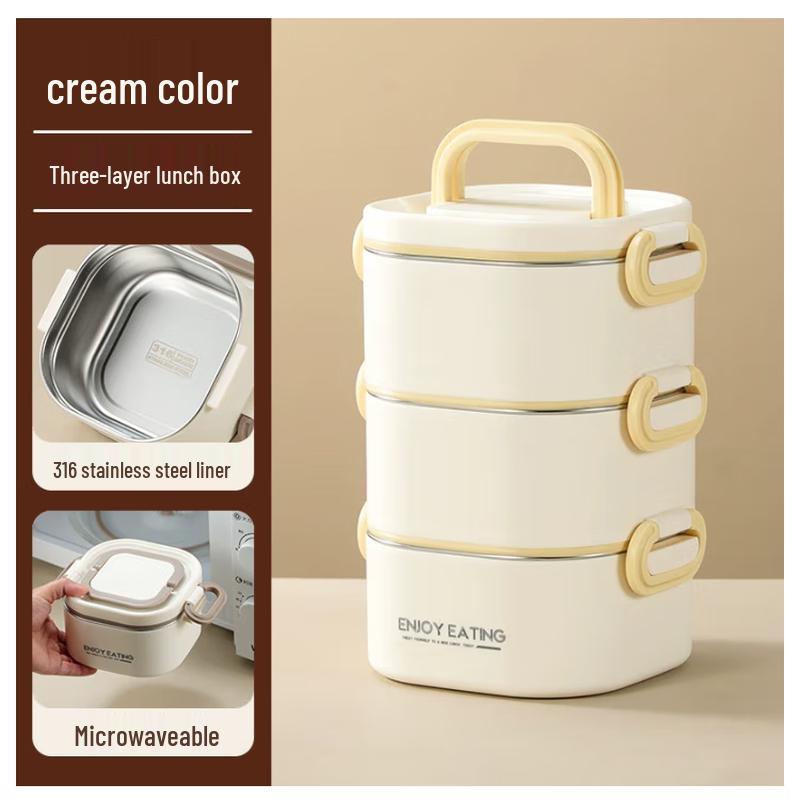 Zebian 316 Stainless Steel Insulated Bento Box