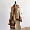 New Classical Architecture Style Cashmere Women Print Double-sided Scarf  Winter Warm Shawl Pashmina Female Outdoor Scarves