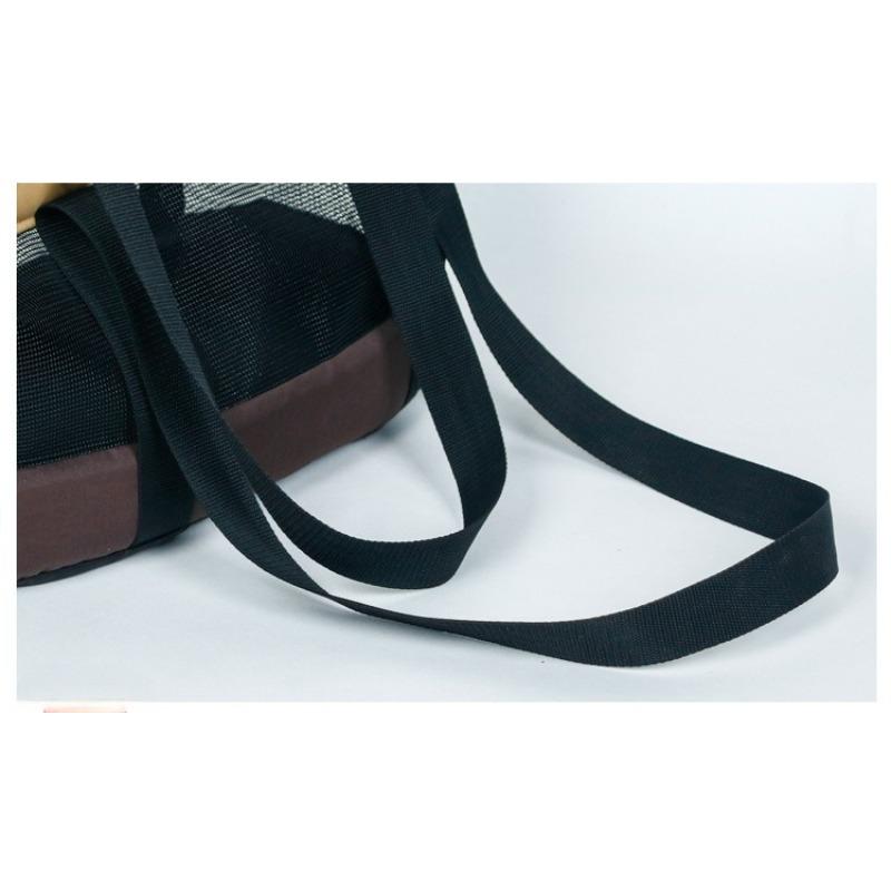 Skládací taška pro domácí mazlíčky se síťovinou - Lehká přenosná taška přes rameno pro malé psy a kočky Prodyšná kabelka pro venkovní cestování na jaře a v létě