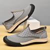 New Non-Slip Mens Sneakers Breathable Mesh Shoes Lightweight Casual Walking Shoes Slip-On Driving Footwear Outdoor Male Loafers